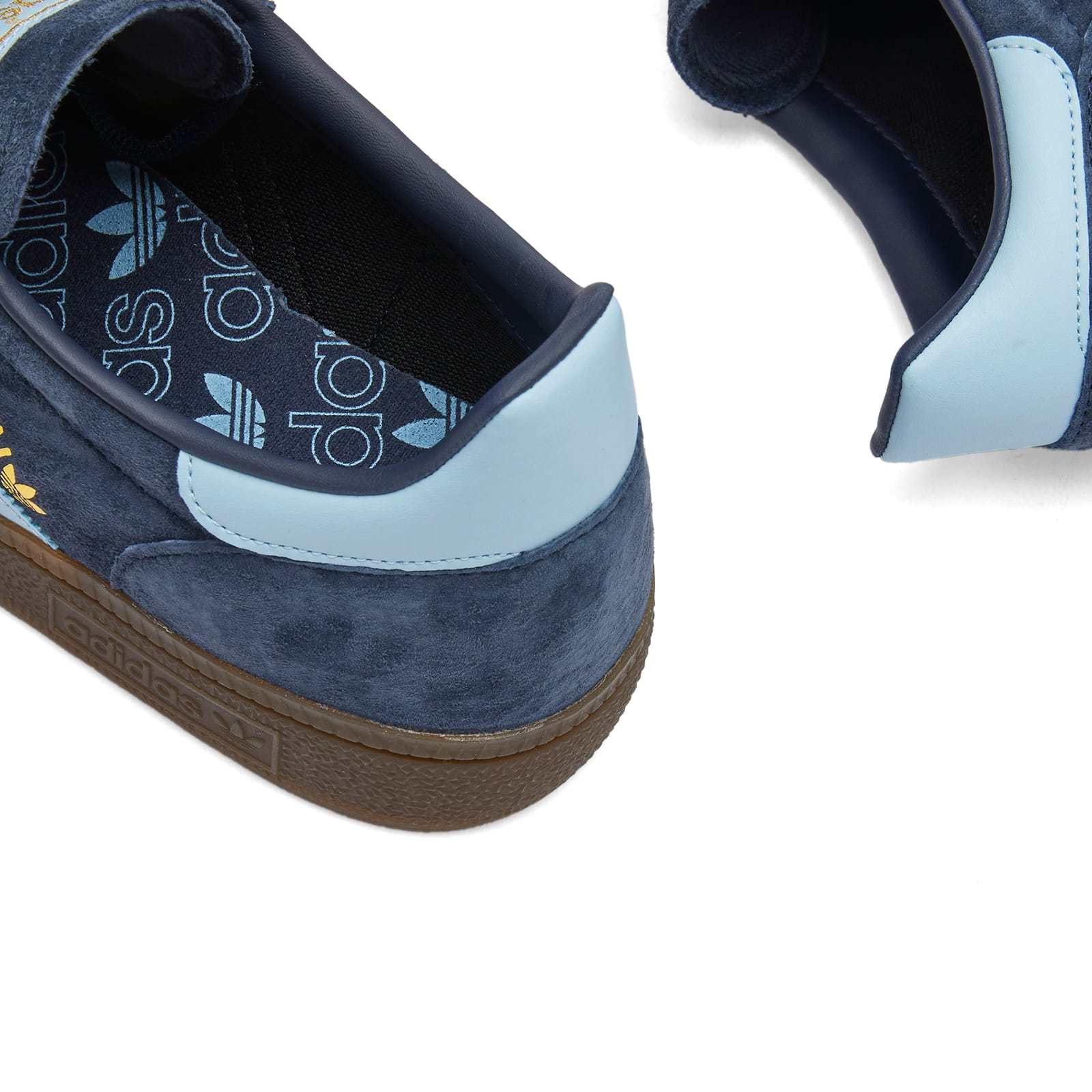 Handball Spezial Sneakers in Collegiate Navy/Sky/Gum, Size UK 9