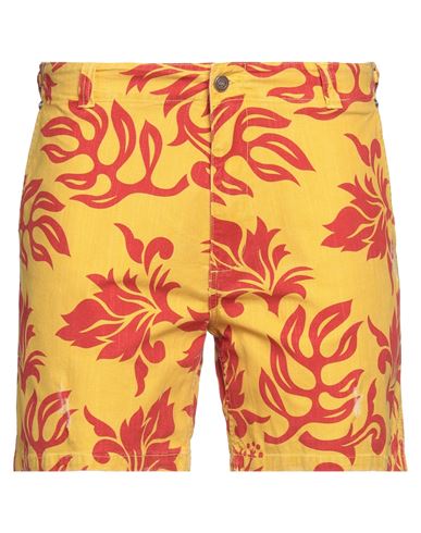 Man Denim shorts Yellow