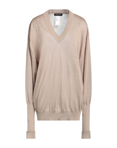 Woman Sweater Beige Size 6 Linen, Silk, Ecobrass