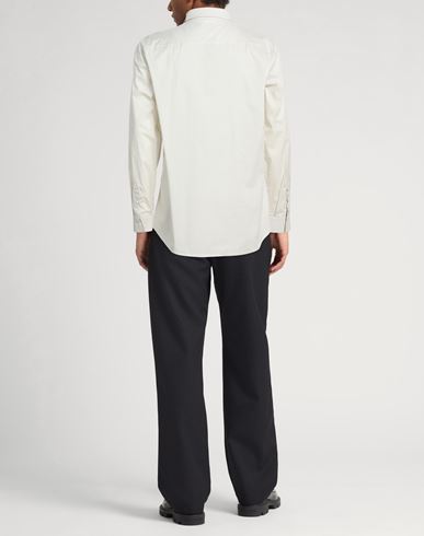 Man Shirt Ivory Size L Cotton, Elastane