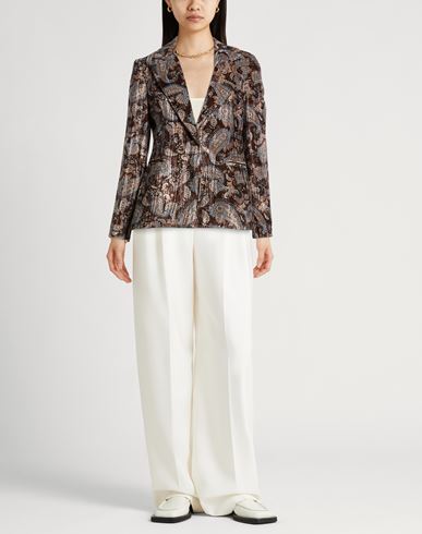 Woman Blazer Dark brown Size 2 Polyester