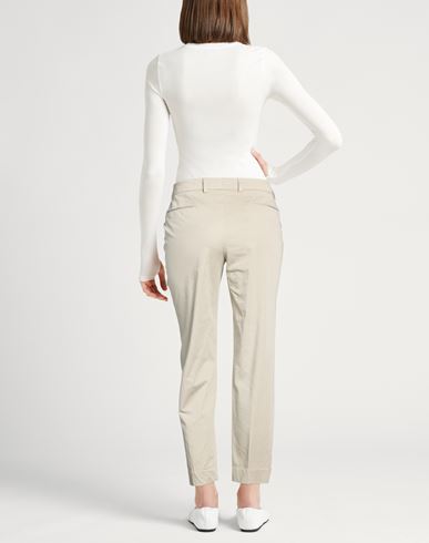 Woman Pants Beige Size 10 Cotton, Elastane