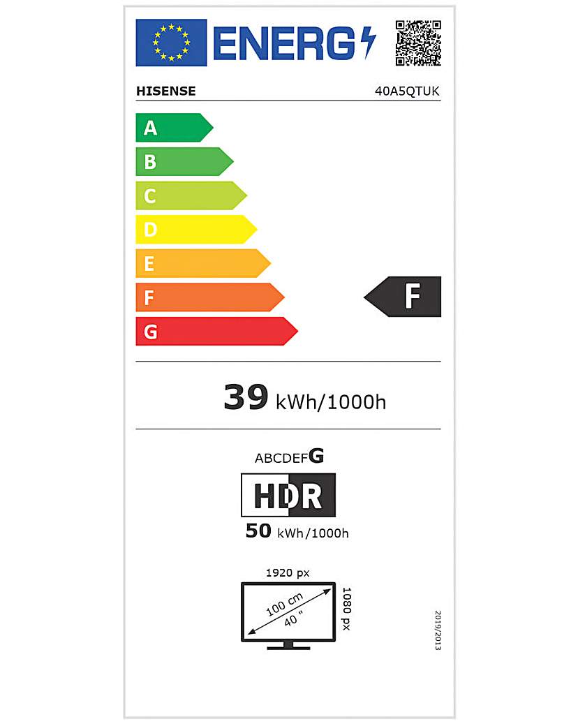 Hisense 40A5QTUK FHD QLED TV Freely