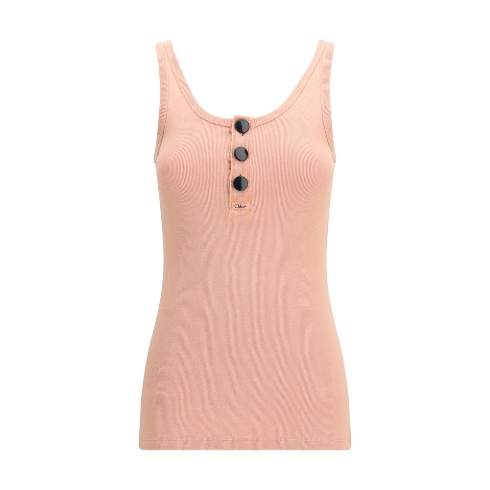 Ribbed Organic Cotton Tank Top — Pink