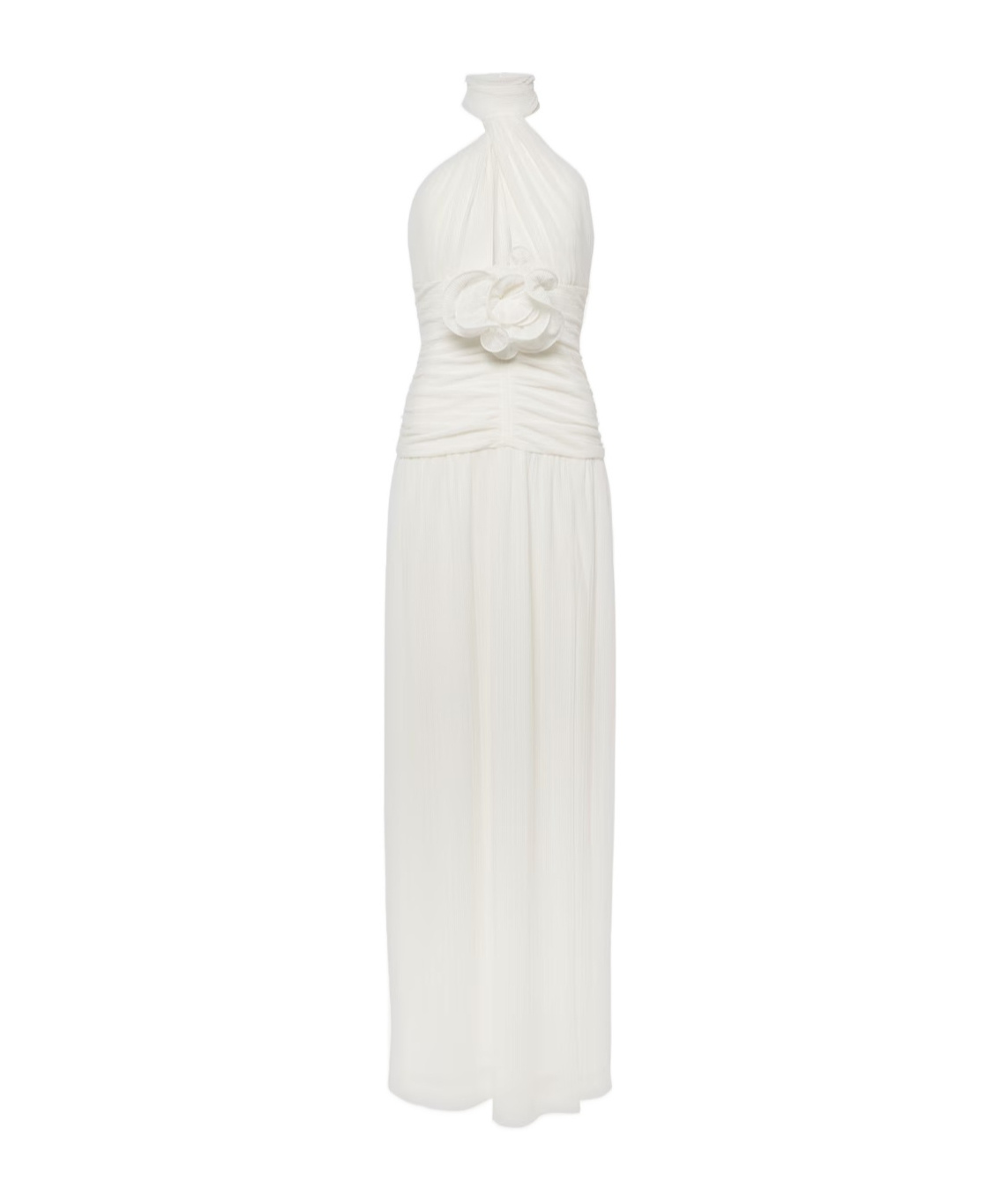 Guinevere floral-appliqué gown