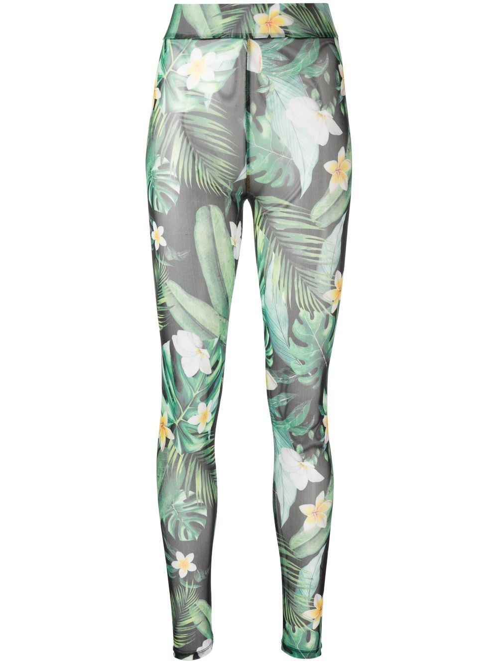 Graphic-print leggings - Black