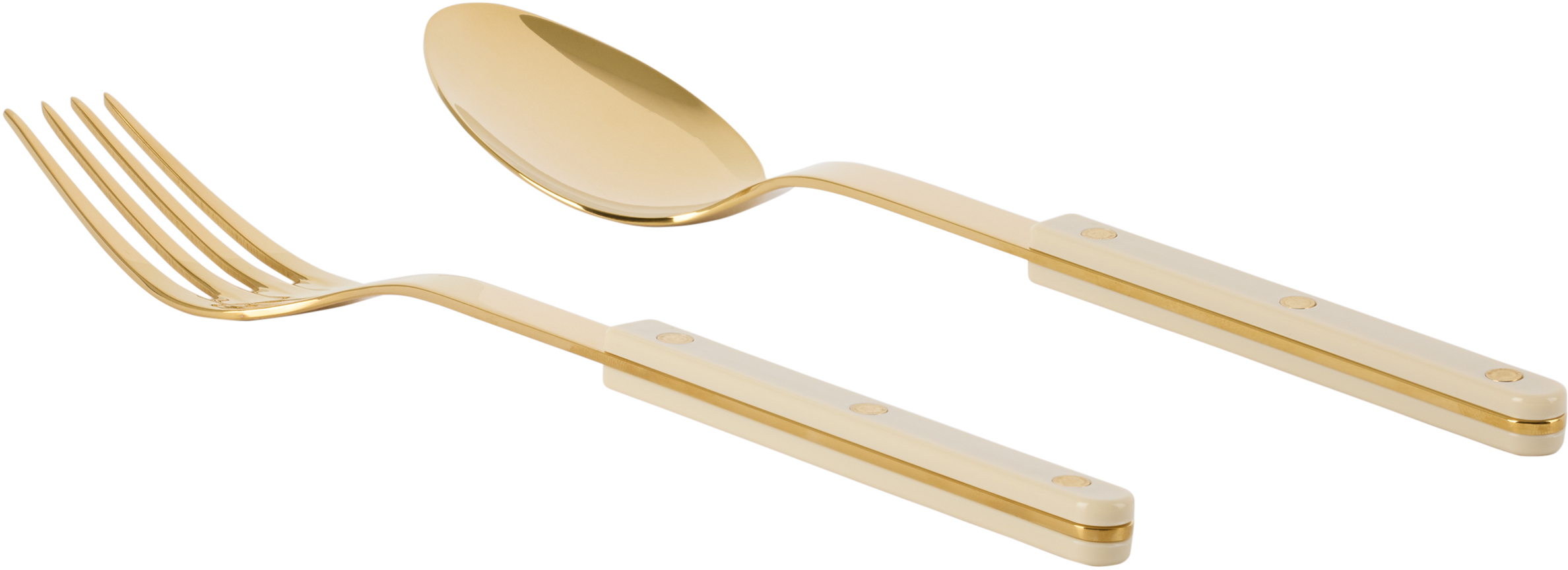 Gold & Beige Bistrot Solid Serving Set