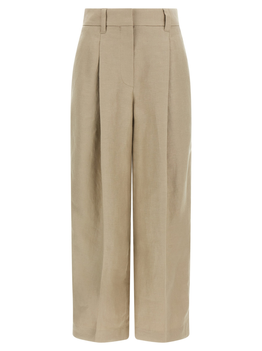 Linen Trousers Pants Beige