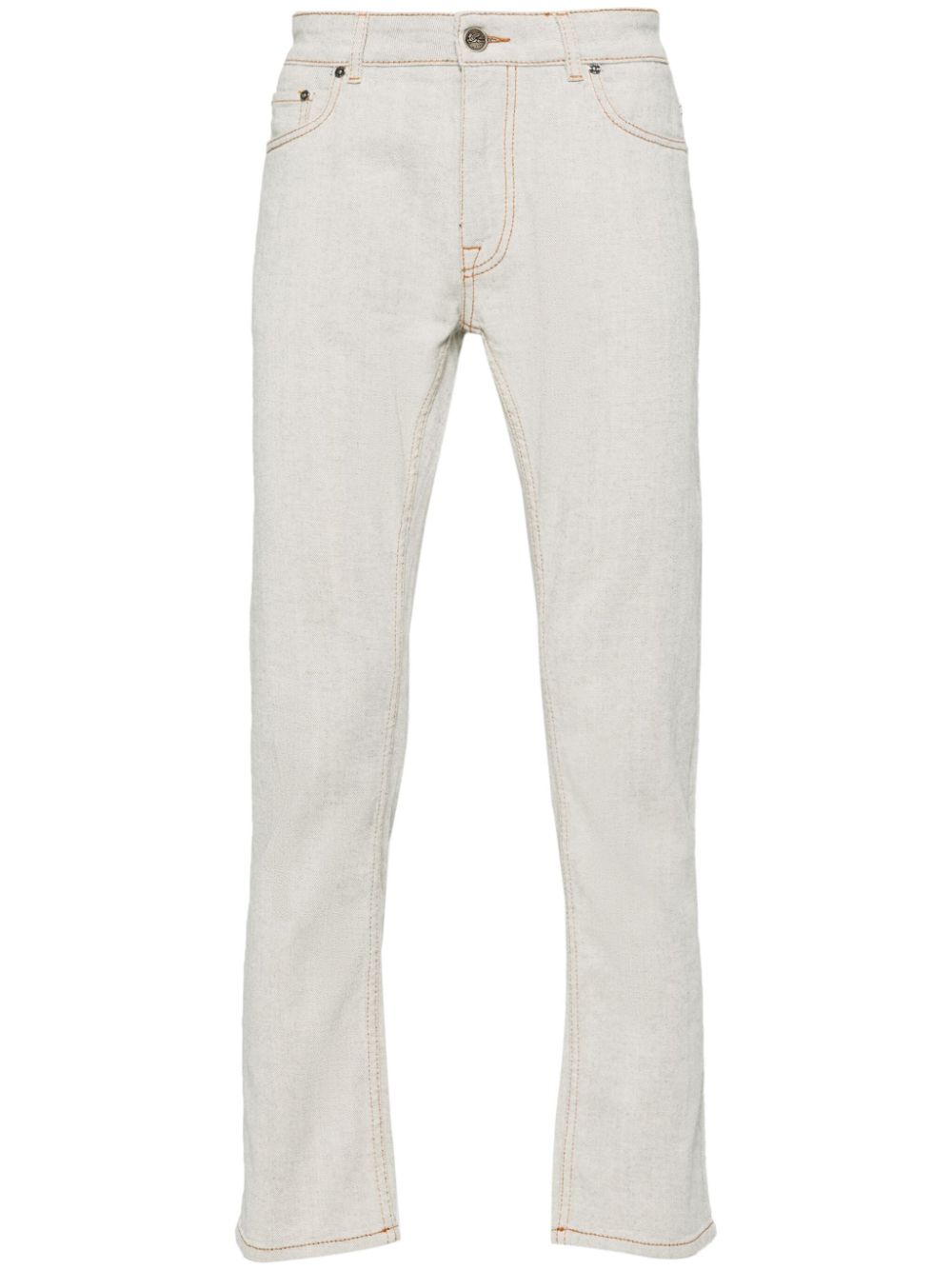 Slim-fit cotton jeans - Grey