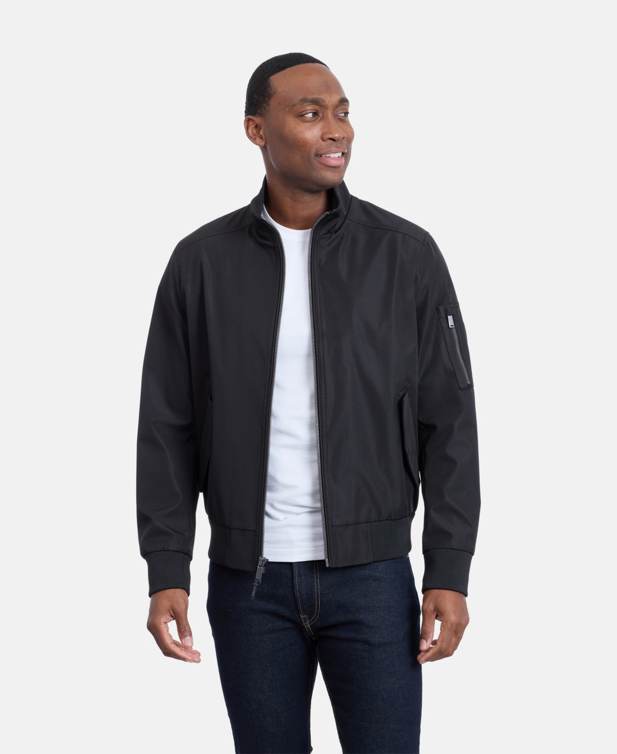 Men's Ripstop Bomber Jacket - Black