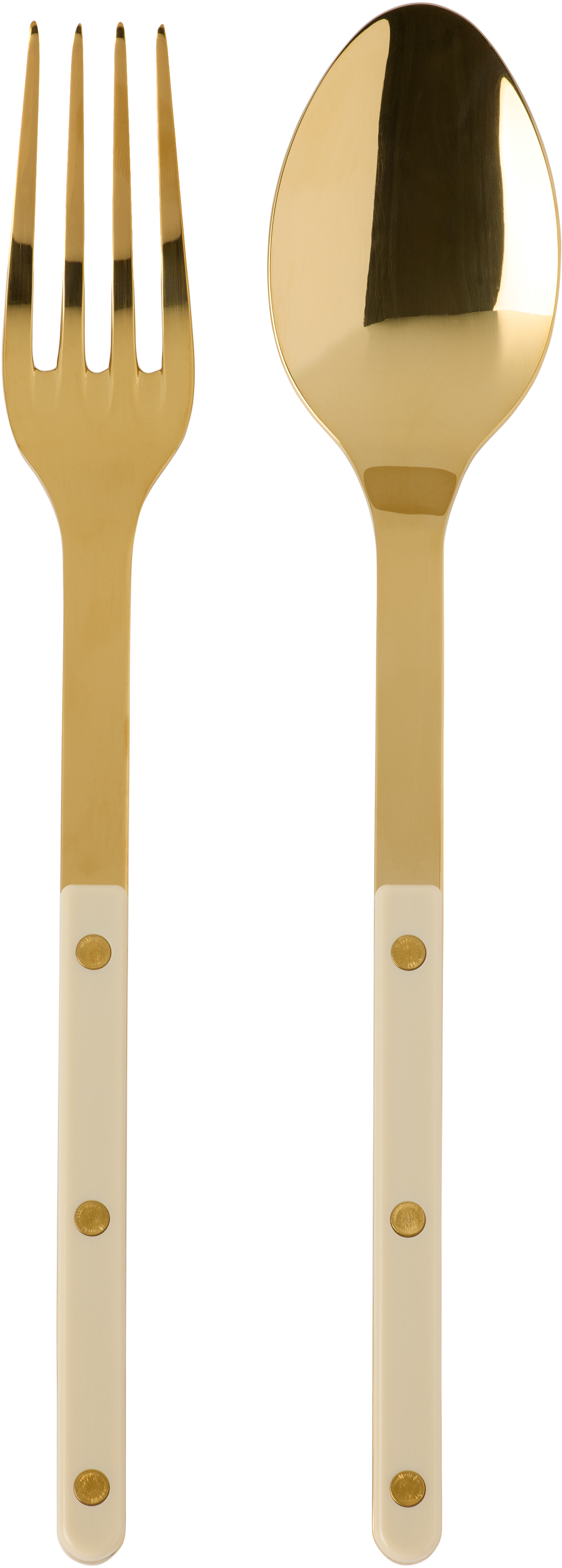 Gold & Beige Bistrot Solid Serving Set