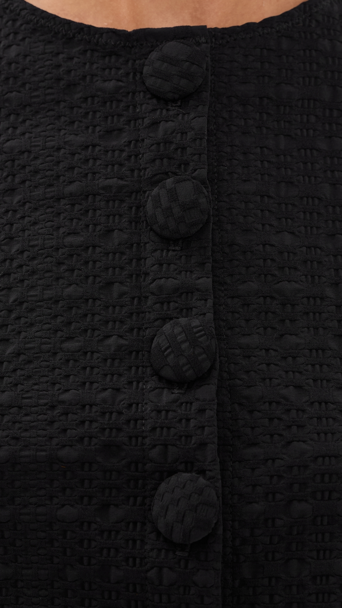 Cardigan Black Seersucker
