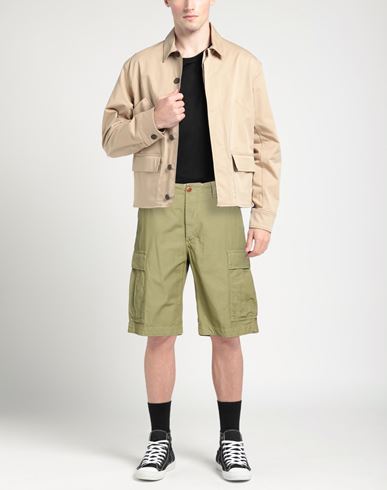 Man Shorts & Bermuda Shorts Military green Size 38 Cotton