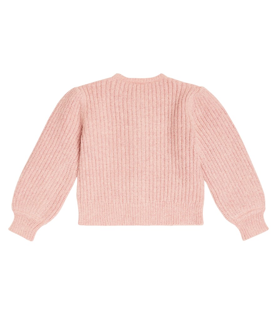 Ribbed-knit wool and mohair cardigan