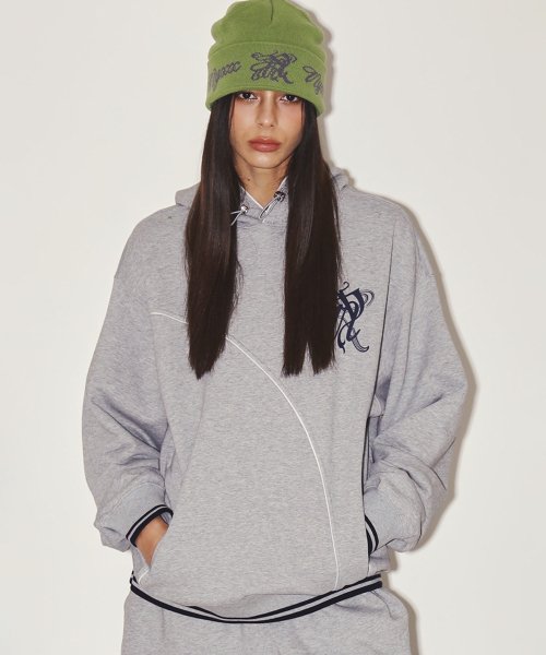 EMBLEM LINING HOODIE GRAY