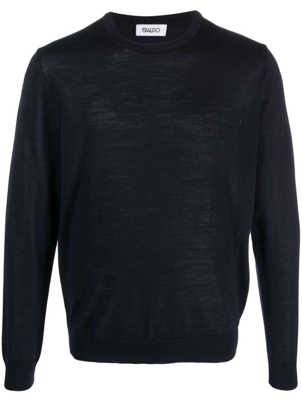 Fine-knit merino-wool jumper - Blue