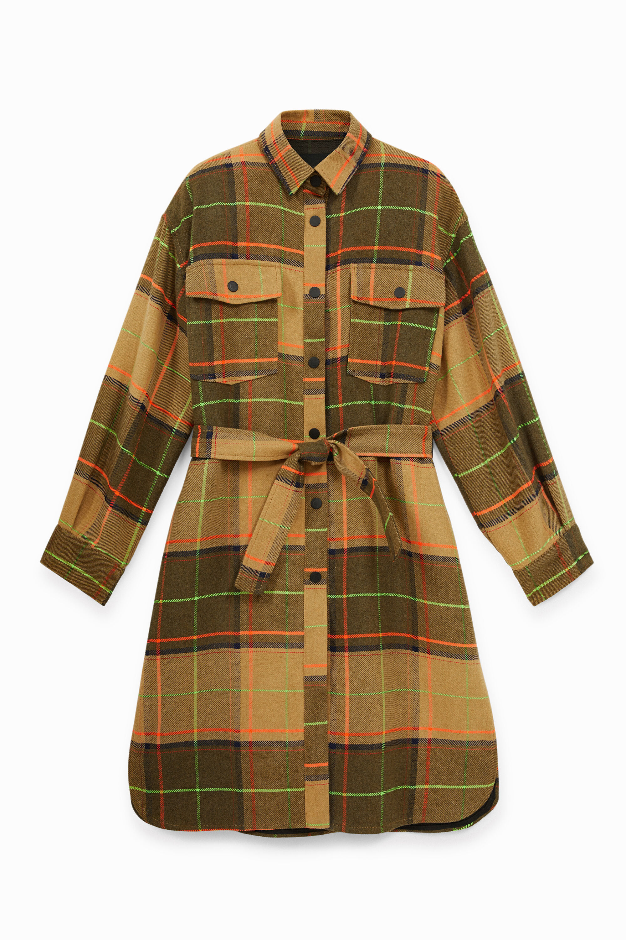 Long coat tartan