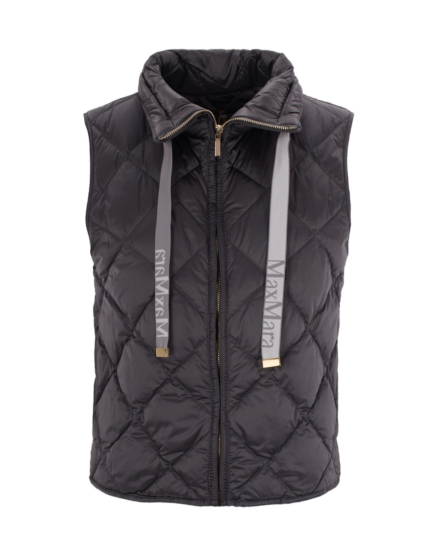 Grey Quilted Shirt Collar Jacket