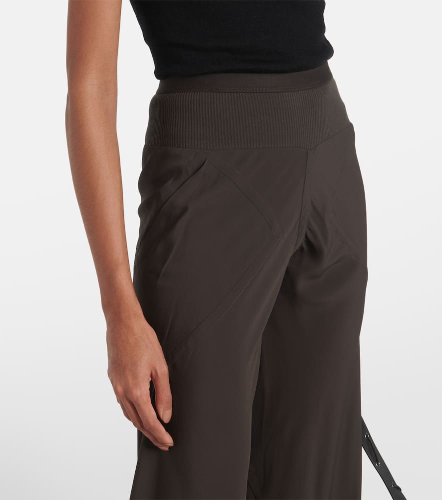 Bias high-rise wide-leg pants