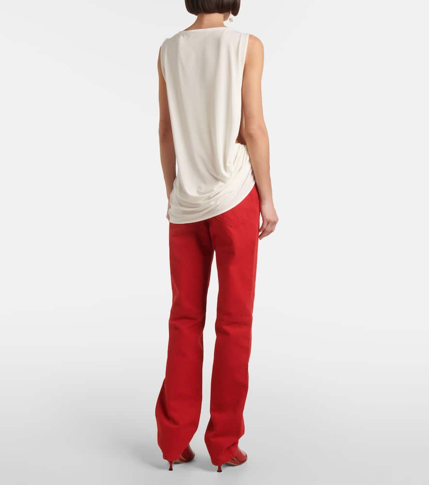 Peplo draped jersey top