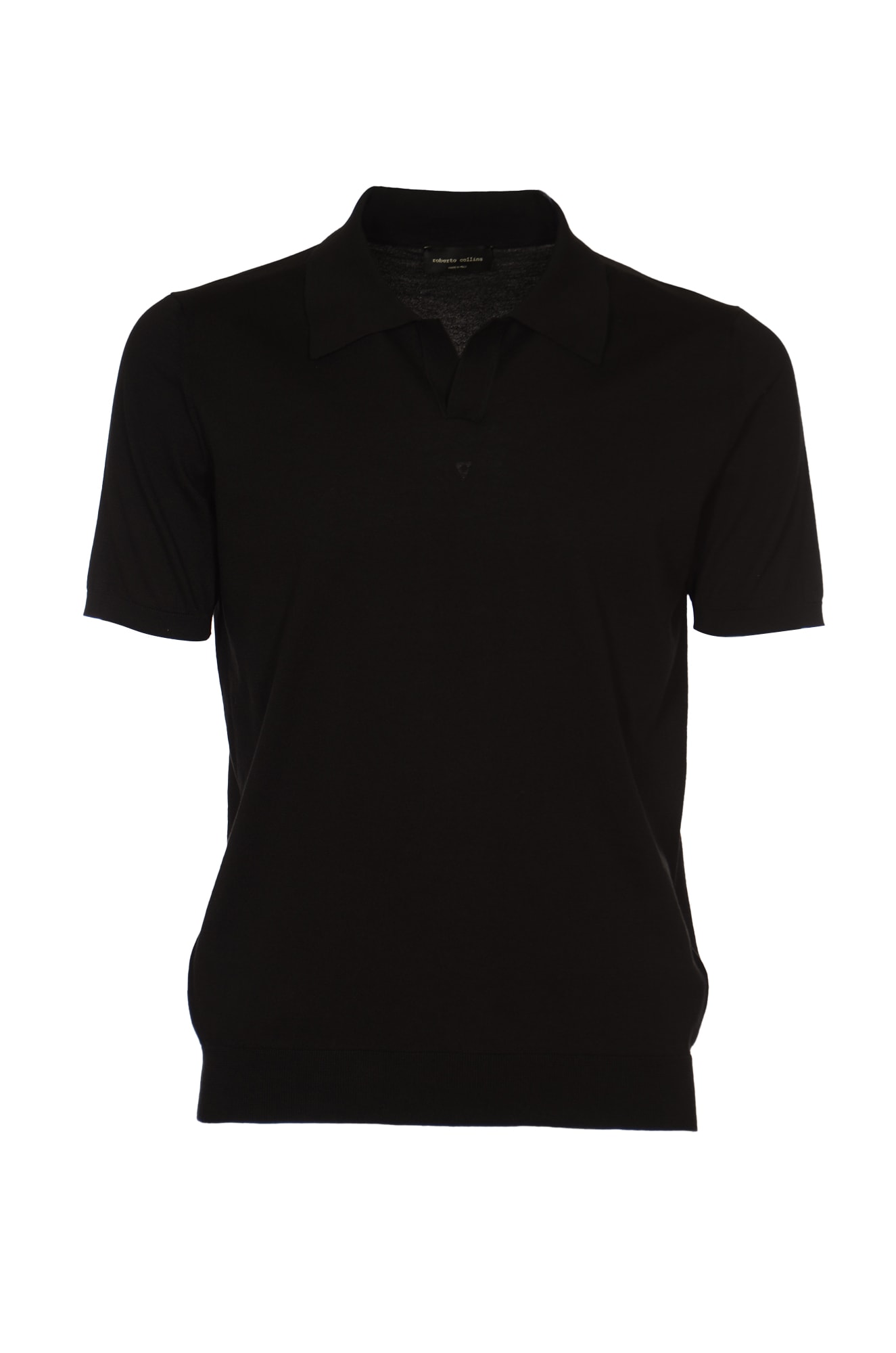 Slim Fit Plain Ribbed Polo Shirt