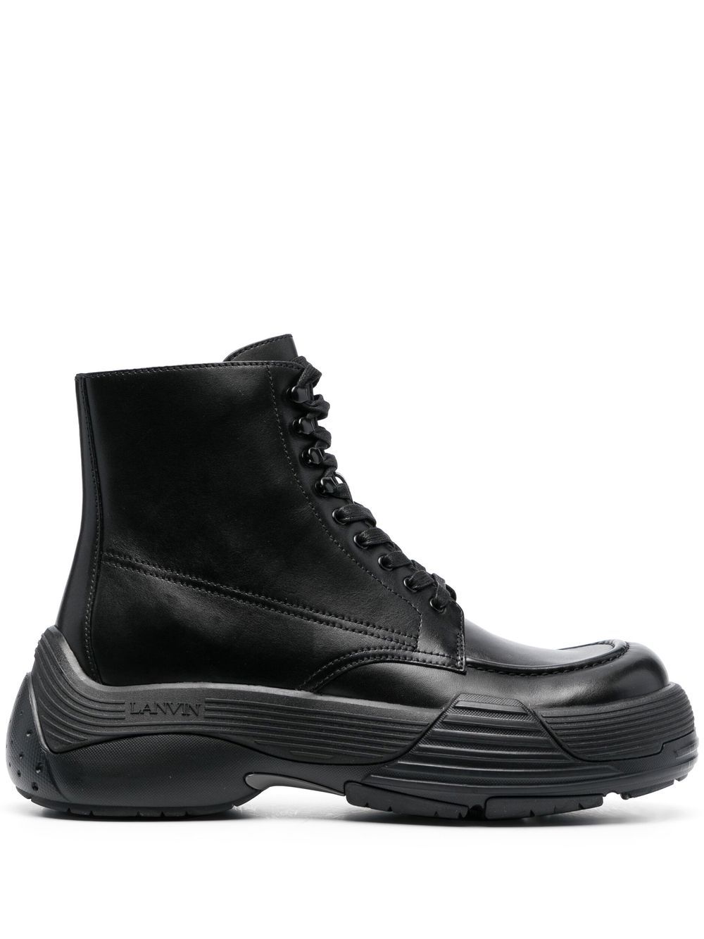 Chunky lace-up boots - 1010 BLACK/BLACK