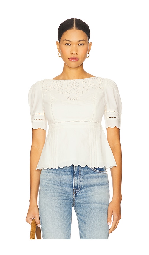 Stone Cold Fox OBERTEIL SHAY in Ivory. Größe XS. Also in L, M