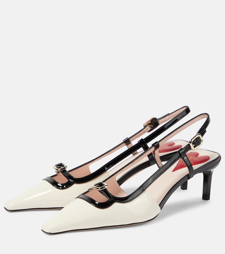 Roger Vivier Viv' Canard patent leather slingback pumps