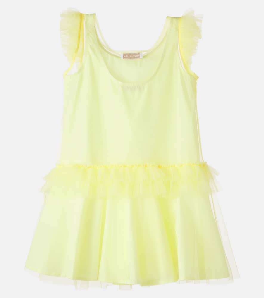 Ruffled tulle dress
