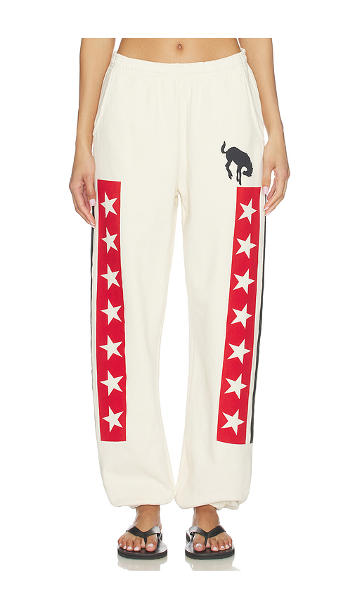 Darlin Spangled Jogger Sweatpant in Ivory. XS. Also in L
