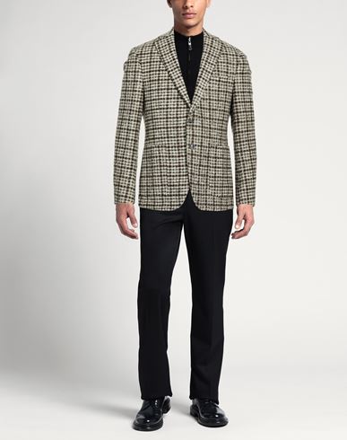 Man Blazer Dark brown Size 38 Virgin Wool, Cotton, Polyester