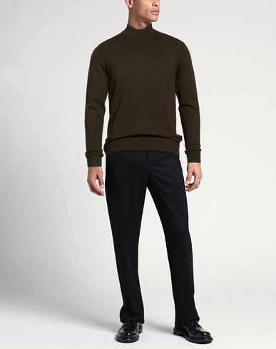 Man Turtleneck Military green Size M Viscose, Polyamide