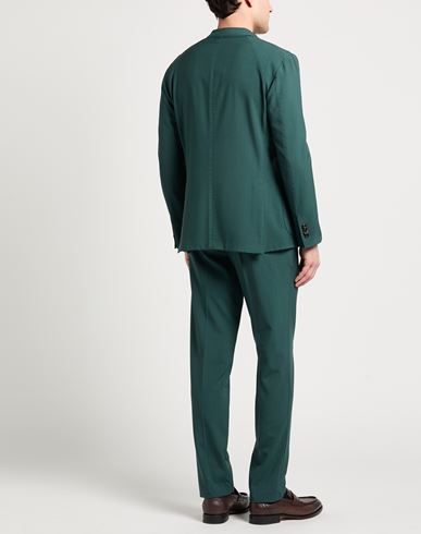 Man Suit Dark green Size 40 Virgin Wool