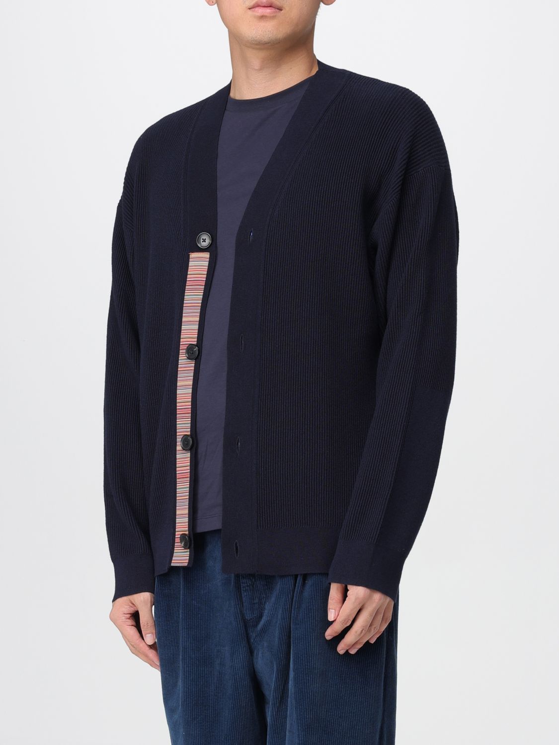 Cardigan Men color Blue