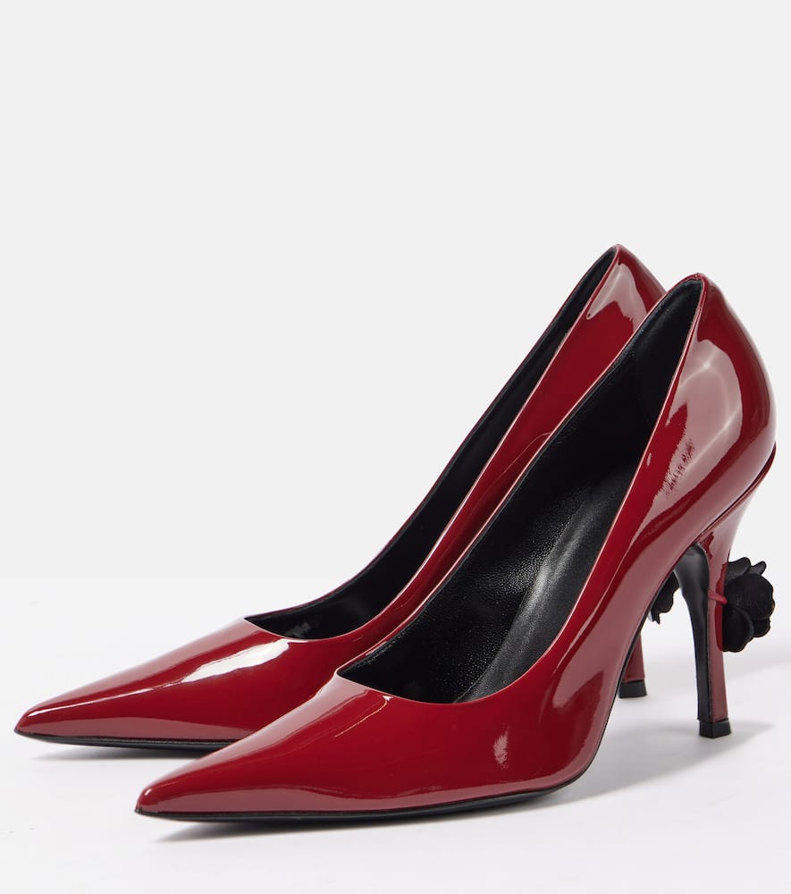 Magda Butrym 90 floral-appliqué leather sandals