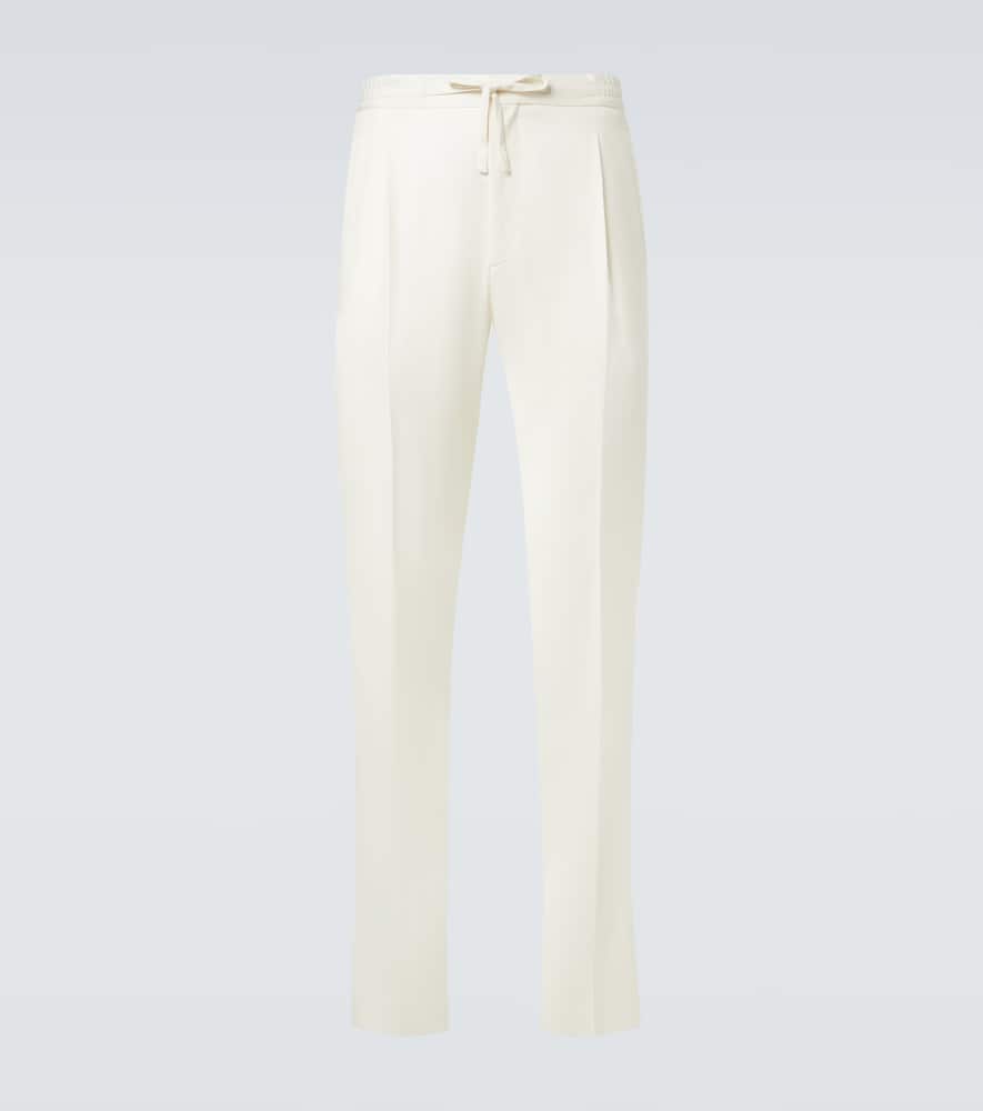 Virgin wool tapered pants