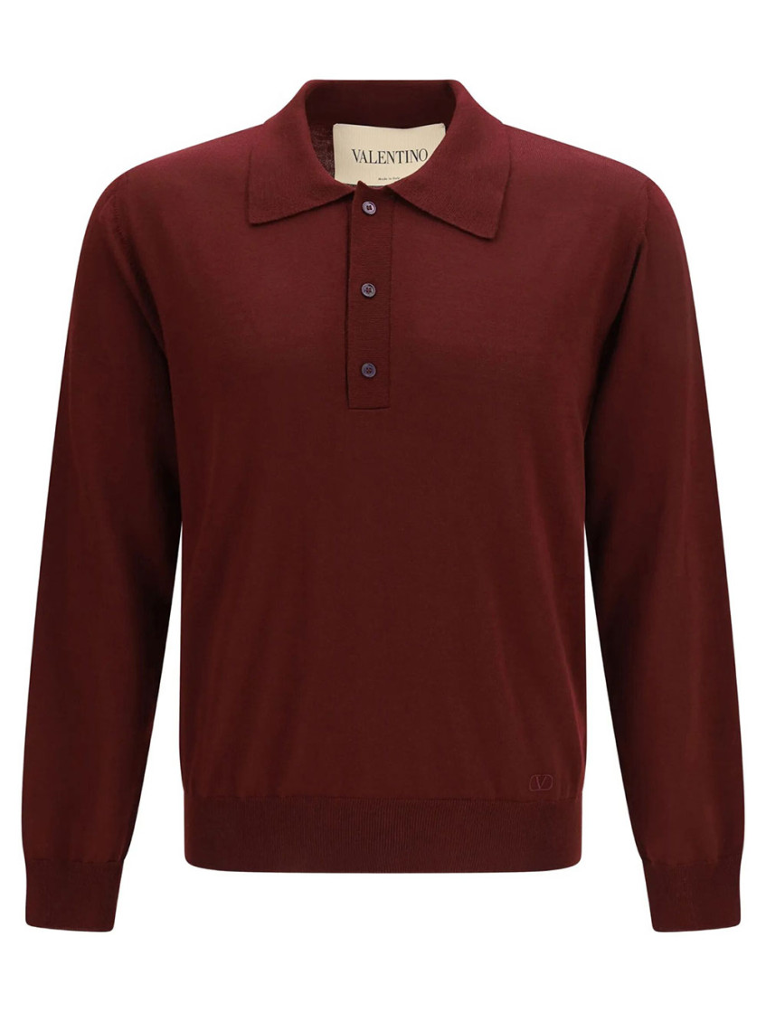 Maroon Shirt Collar Polo