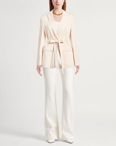 Woman Blazer Ivory Size 8 Cotton, Viscose, Elastane