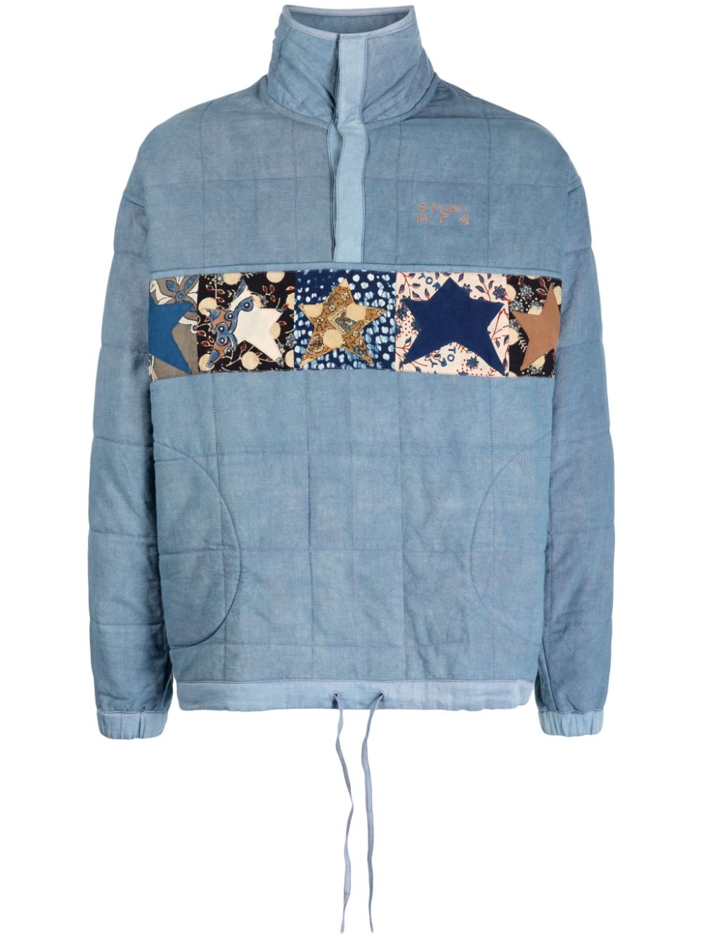 Polite padded organic cotton jacket - Blue