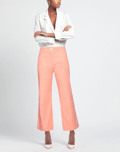 Woman Pants Salmon pink Size 3 Cotton, Linen