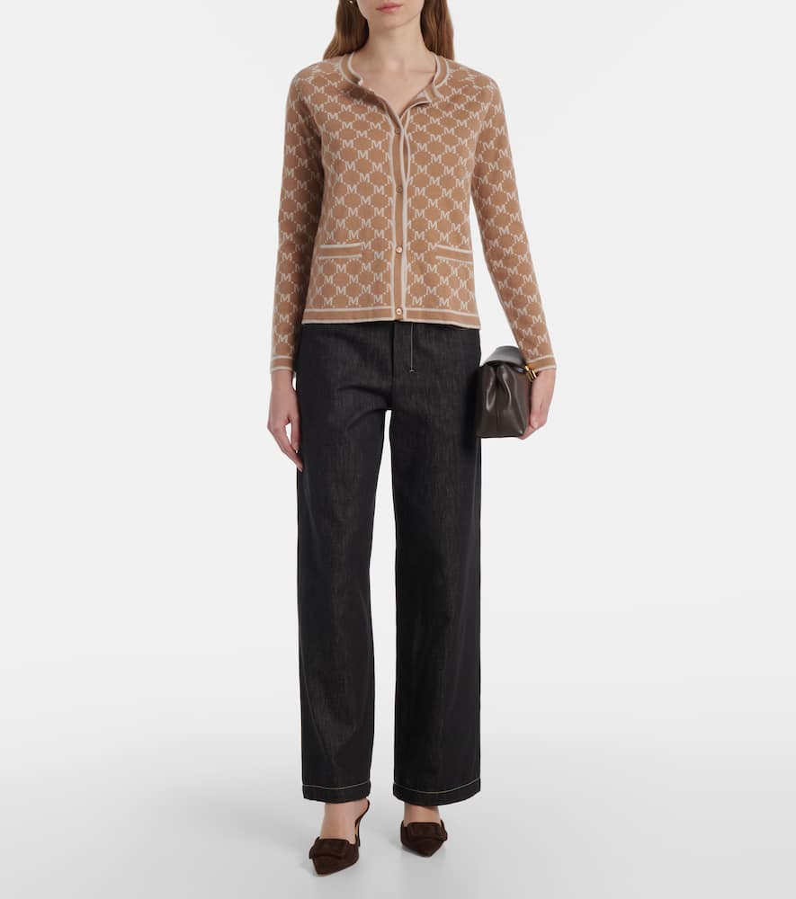 Tivoli intarsia wool and cashmere cardigan