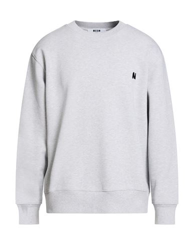 Man Sweatshirt Light grey Size L Cotton