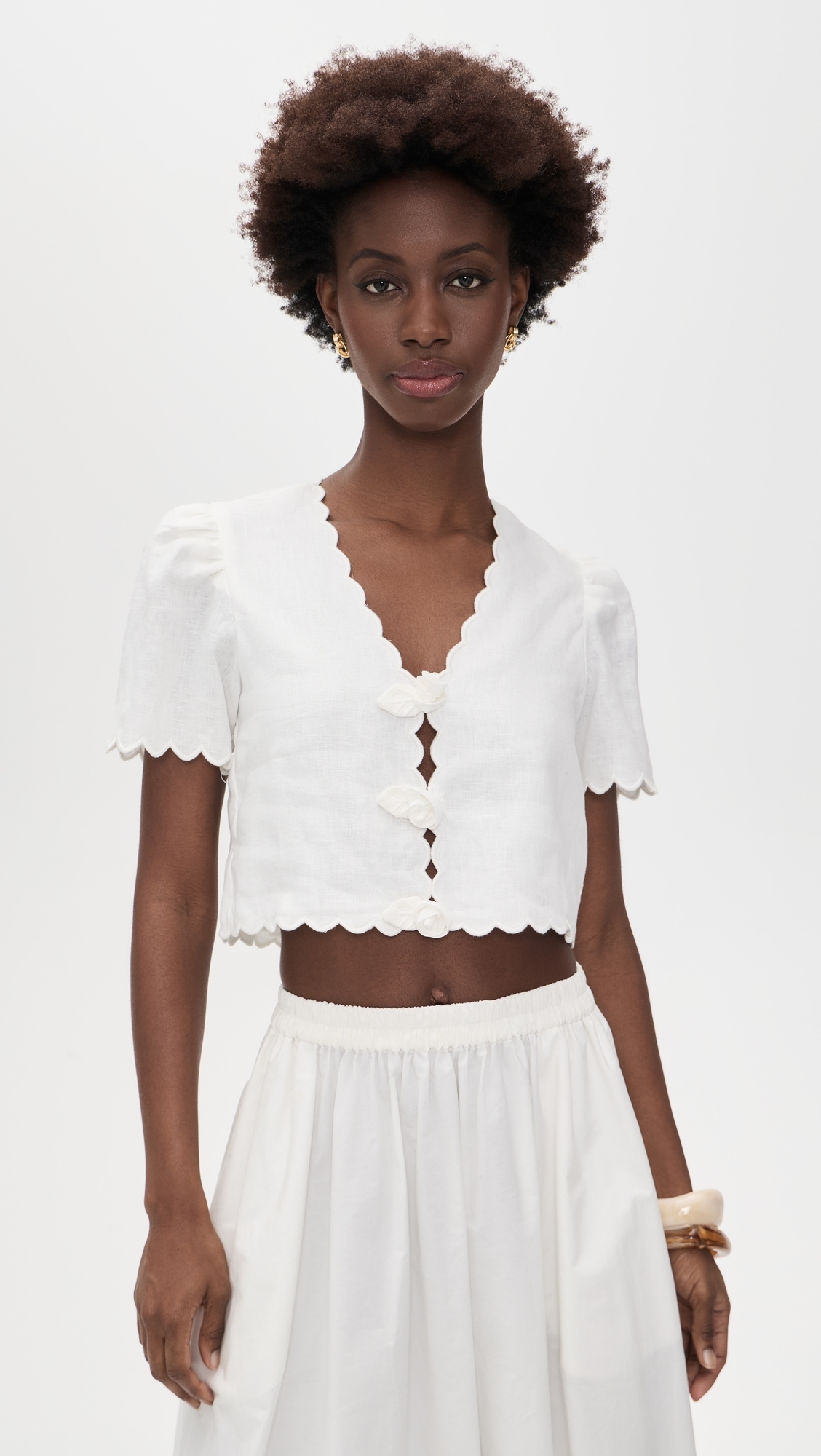 Roses Top Off-White