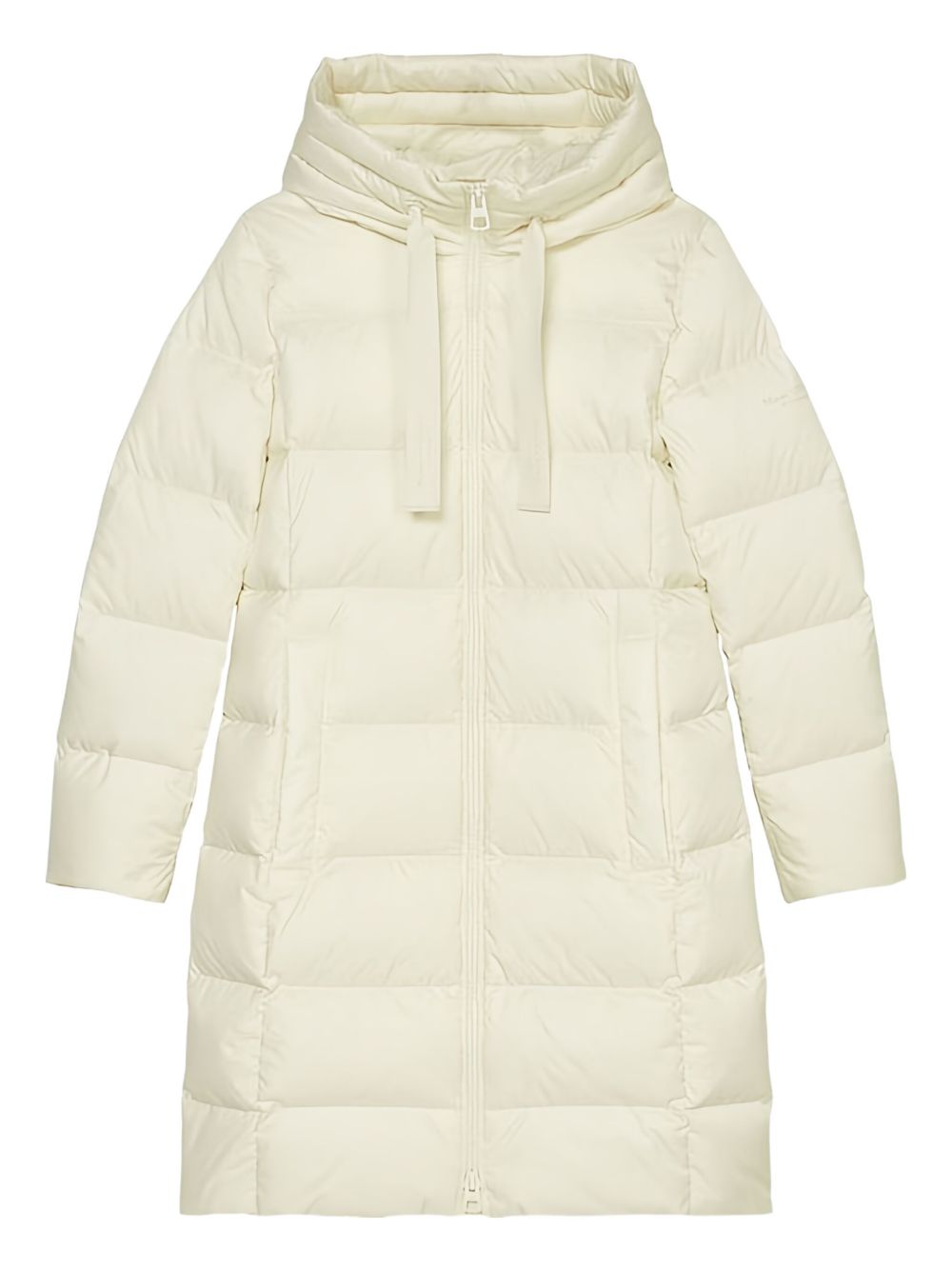 Padded hooded coat - White