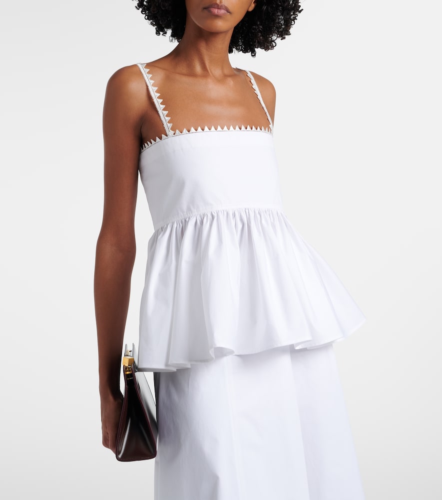 Traversin cotton peplum top