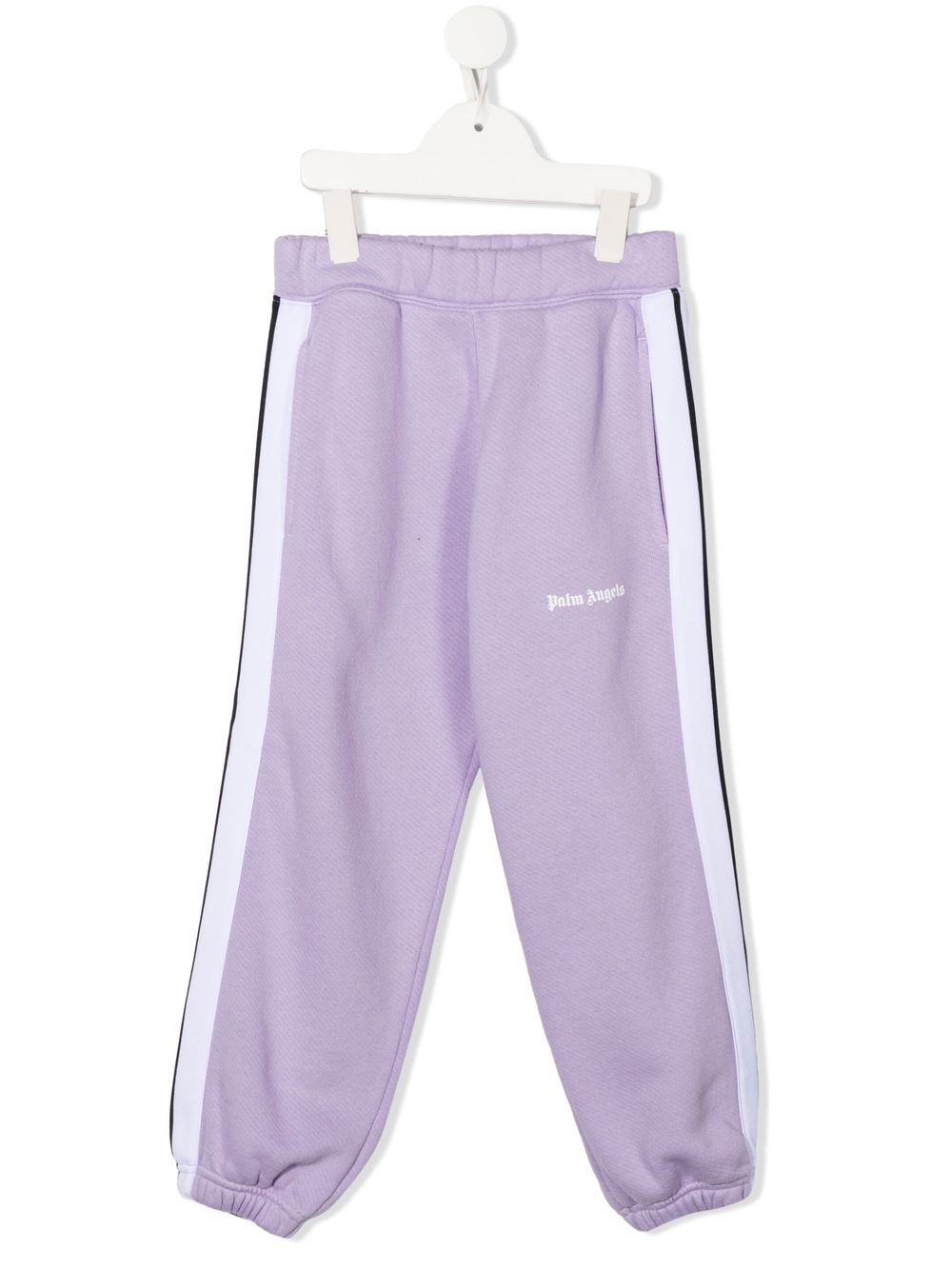 Contrast logo-print track pants - Purple