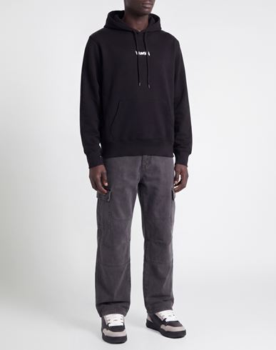 Man Sweatshirt Black Size S Cotton