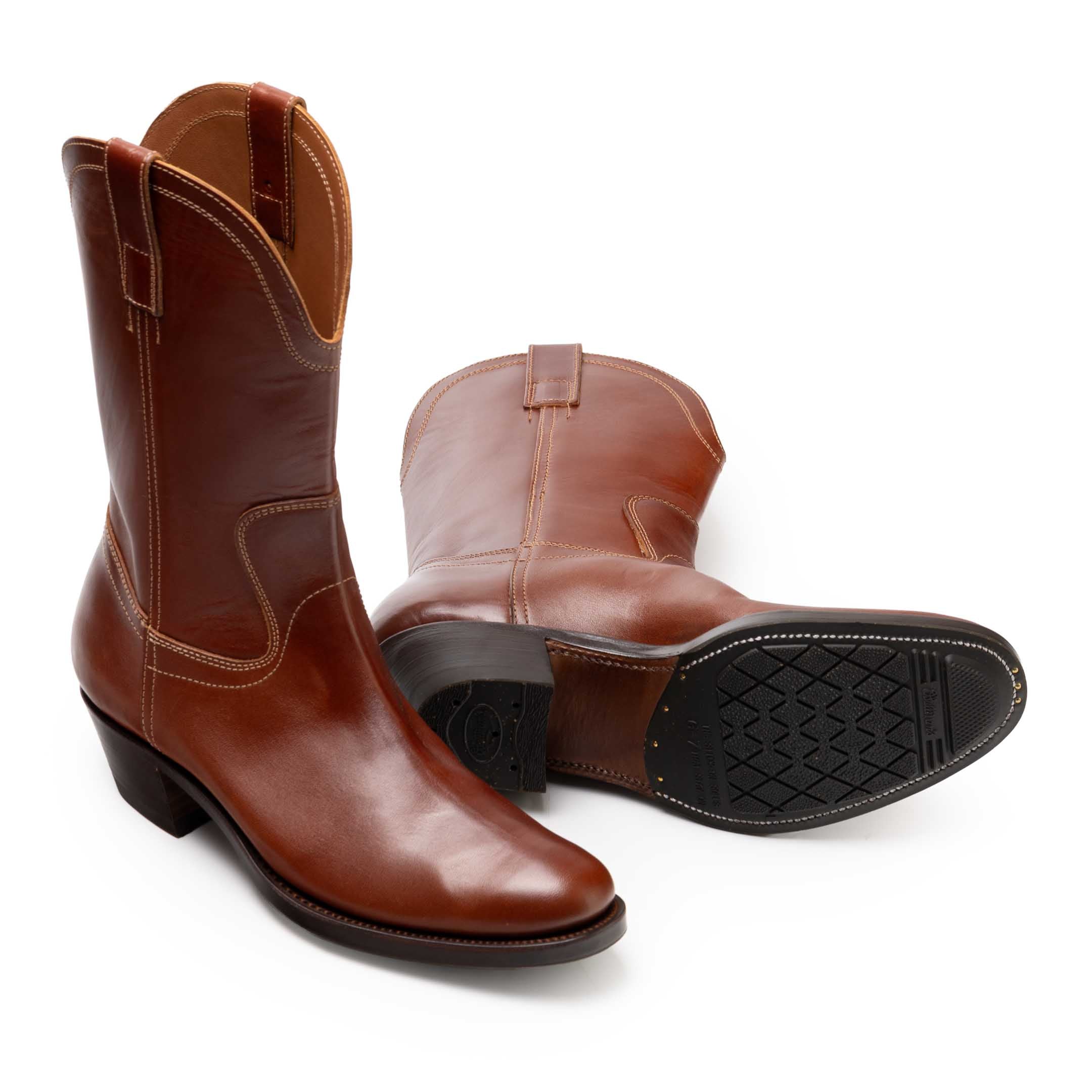 Clinch Cowboy Boots Horsehide Brown