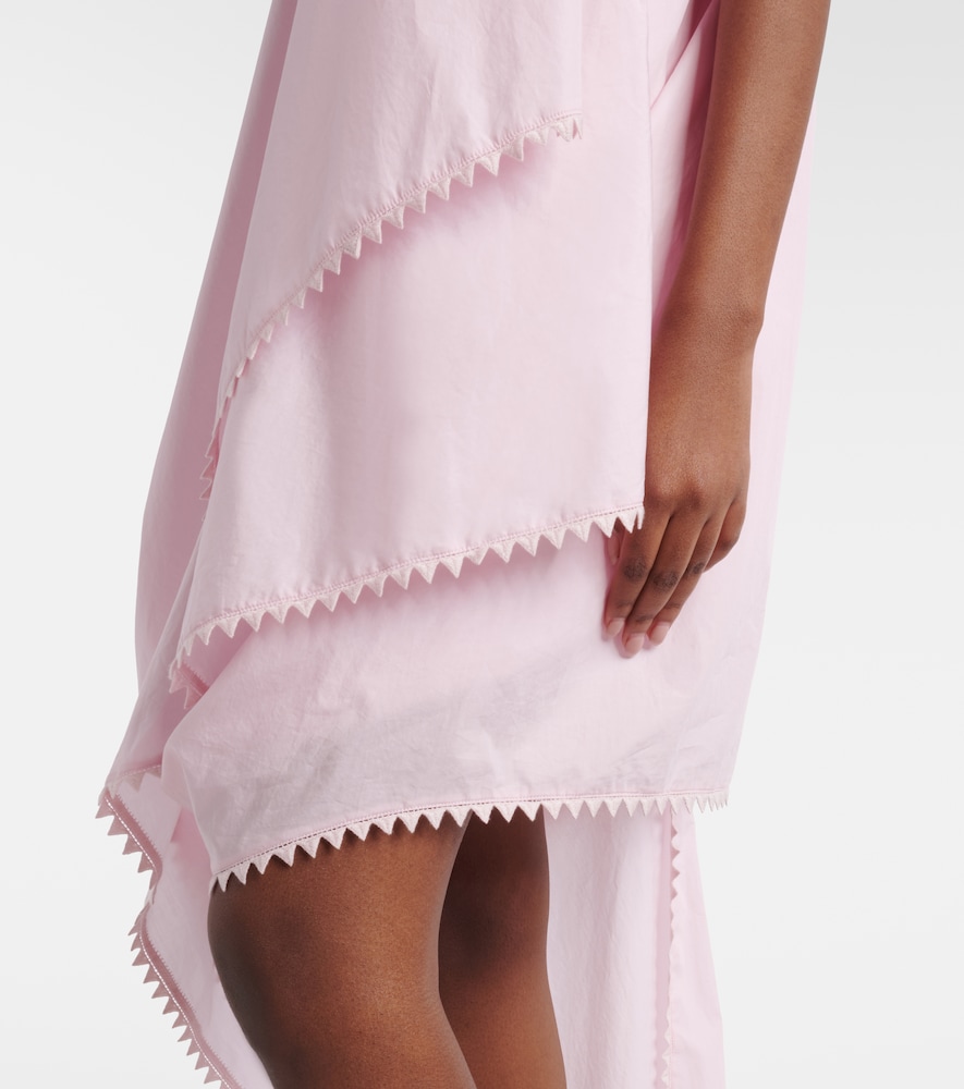 Traversin asymmetric cotton poplin minidress