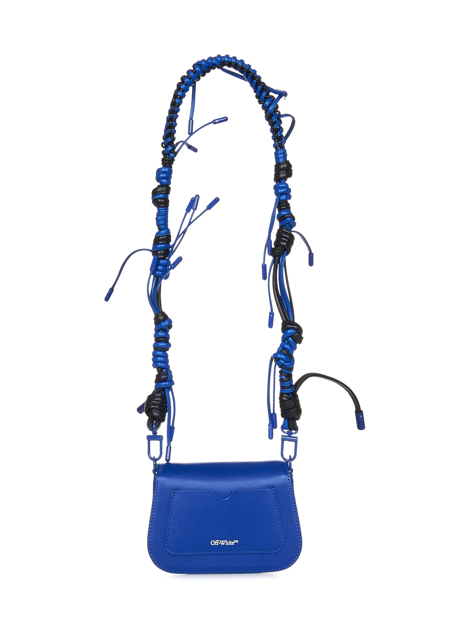 Skeleton Binder leather shoulder bag - Blue